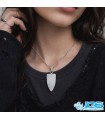 گردنبند سنگ کریستال کوارتز شاقول با زنجیر استیل