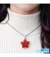 گردنبند عقیق کارنلین ستاره (با زنجیراستیل) | انرژی‌بخش