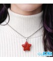 گردنبند عقیق کارنلین ستاره (با زنجیراستیل) | انرژی‌بخش