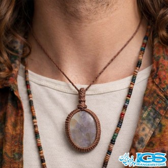 گردنبند فلوریت بافت مکرومه