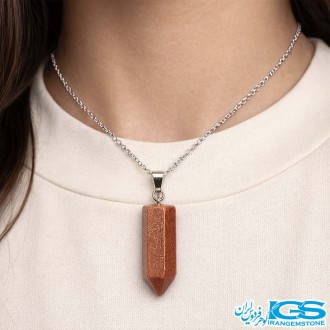 گردنبند منشور سنگ دلربا بدون زنجیر