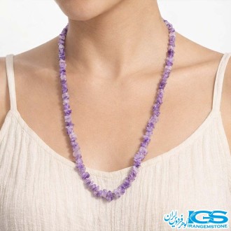 گردنبند آمیتیست چیپسی راف – سنگ آرامش و شهود