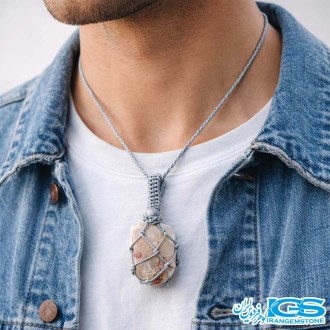 گردنبند سنگ یاقوت سرخ راف بدون زنجیر