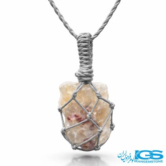 گردنبند سنگ یاقوت سرخ راف بدون زنجیر