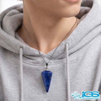 گردنبند لاجورد پاندول بزرگ بدون رنجیر