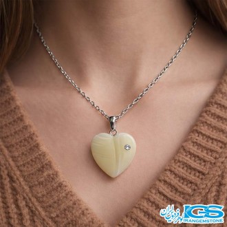 گردنبند صدف قلب بدون زنجیر