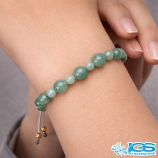 دستبند مکرومه بافی آمازونیت اصل | آرامش، خلاقیت و تعادل انرژی