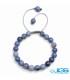 دستبند عقیق آبی انجلیت مکرومه بافی