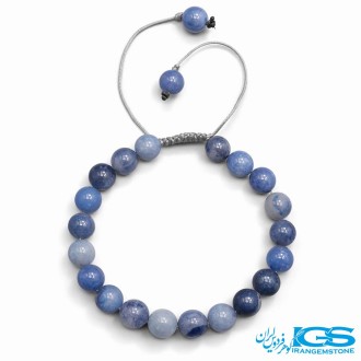 دستبند عقیق آبی انجلیت مکرومه بافی