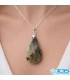 گردنبند لابرادوریت با زنجیر استیل