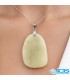 گردنبند سنگ آونتورین راف سبز با زنجیر استیل