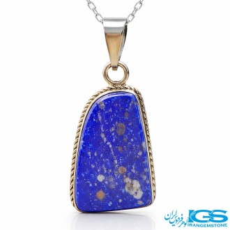 گردنبند لاجورد اصل بدون زنجیر | سنگی آرامش‌بخش