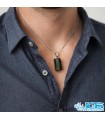 گردنبند زمرد اصل هند (بازنجیر استیل)