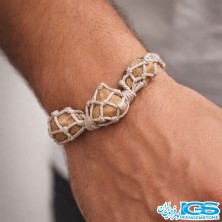 دستبند جاسپر مکرومه بافی فری سایز