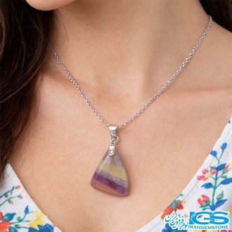 گردنبند فلوریت رنگین کمان (بازنجیر استیل) تقویت سیستم ایمنی