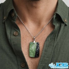 گردنبند یشم سبز بدون زنجیر