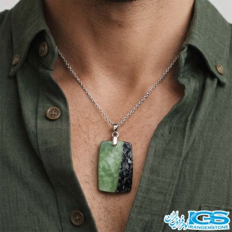 گردنبند یشم سبز بدون زنجیر