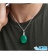 گردنبند عقیق سبز بدون زنجیر