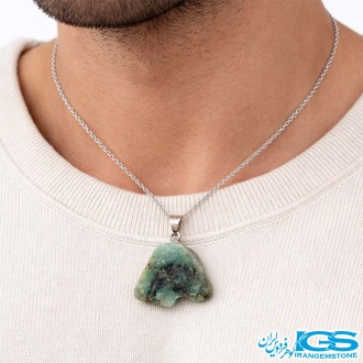 گردنبند زمرد راف اصل هند (بدون زنجیر استیل)