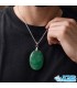 گردنبند عقیق سبز (بازنجیر استیل)