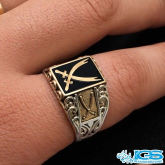 انگشتر نقره مردانه ترک طرح شمشیر