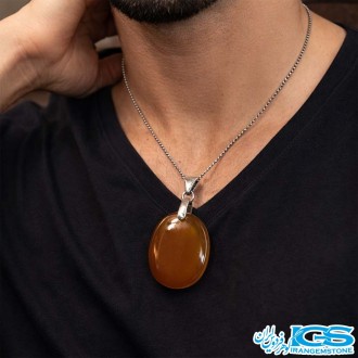 گردنبند عقیق زرد شرف الشمس