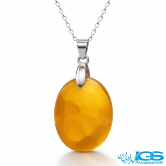 گردنبند عقیق زرد شرف الشمس