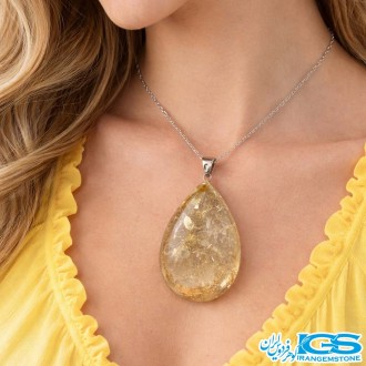 گردنبند روتایل طلایی (با زنجیر استیل) | جذابیت و انرژی مثبت