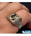 انگشتر نقره مردانه ترک طرح واو Vav