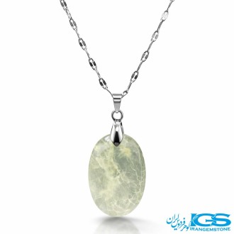 گردنبند سیترین (بازنجیر استیل) - ثروت و موفقیت