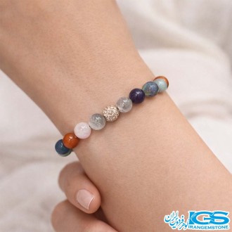 دستبند هفت چاکرا  سوفاروسکی مکرومه بافی