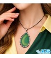 گردنبند عقیق سبز نگین دار