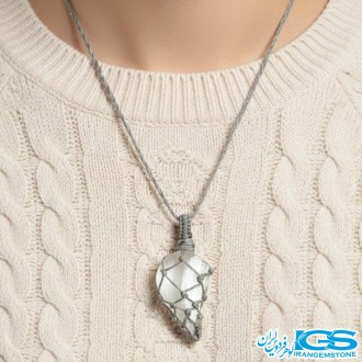 گردنبند سلنیت مکرومه بافی (پاکسازی، تراز کردن چاکراها)