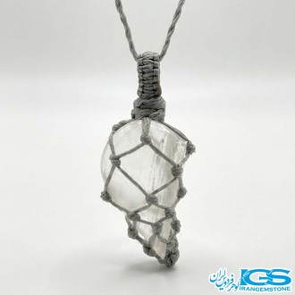 گردنبند سلنیت مکرومه بافی (پاکسازی، تراز کردن چاکراها)