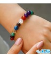 دستبند هفت چاکرا مکرومه بافی | انرژی و آرامش ذهنی