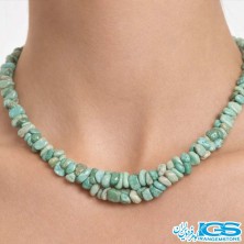 گردنبند آمازونیت راف چیپسی بدون زنجیر
