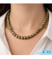 گردنبند سنگ اوناکیت مکرومه بافی | ترکیب هنر و انرژی طبیعی
