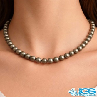 گردنبند پیریت مکرومه بافی