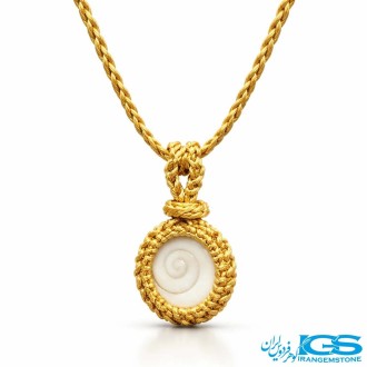 گردنبند آمونیت مکرومه بافی