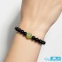 دستبند سنگ اونیکس  و سنگ زبرجد مکرومه بافی