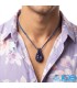 گردنبند سنگ آمیتیست مکرومه بافی