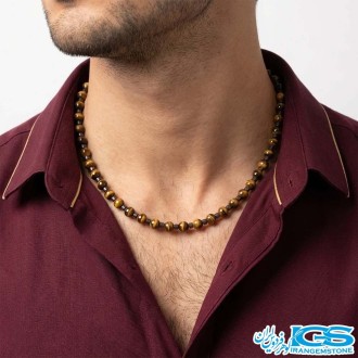 گردنبند چشم ببر اصل مکرومه بافی