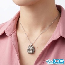 گردنبند ابسیدیان طرح گربه بازنجیر استیل
