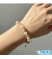 دستبند سیترین طلایی مکرومه‌بافی | انرژی شادابی