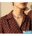 گردنبند سیترین سرخ مکرومه‌بافی | انرژی شکوفایی
