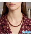 گردنبند گارنت مکرومه‌بافی | انرژی عشق، قدرت و پایداری