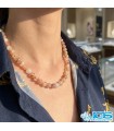 گردنبند سیترین طلایی مکرومه‌بافی | انرژی شکوفایی