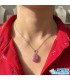 گردنبند یاقوت سرخ اصل برمه (بازنجیر استیل)