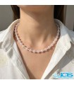 گردنبند رزکوارتز مکرومه بافی اصل | انرژی‌بخش و آرامش‌دهنده
