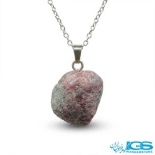 گردنبند گارنت زنانه با فرم راف